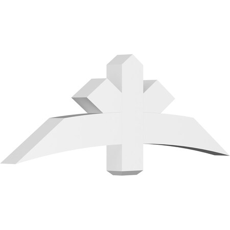 Ekena Millwork Alberta Architectural Grade PVC Gable Bracket, 60"W x 20"H x 4"D x 6"F, 8/12 Pitch GBP060X20X0406ALB00